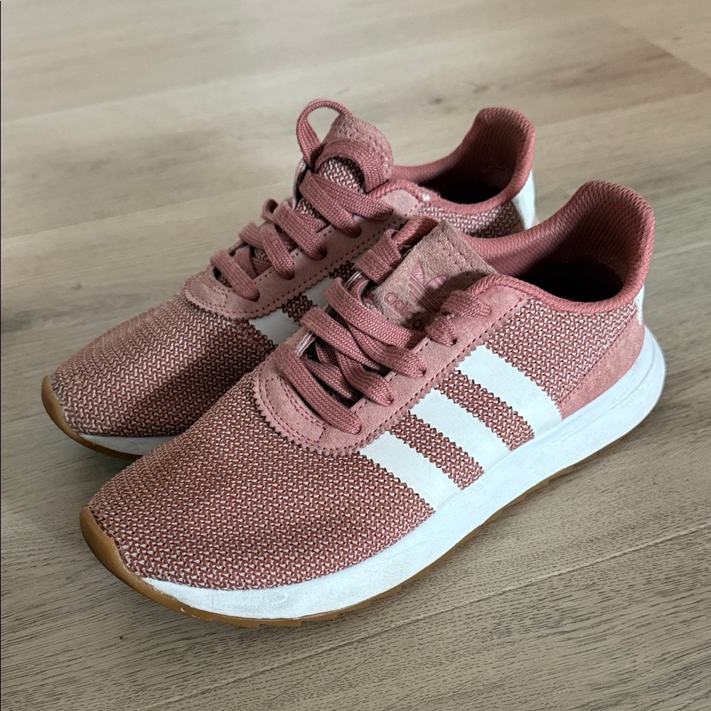 Adidas Rose and White athletic Shoes